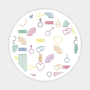 PRIDE PATTERN LGBT COMMUNITY Magnet